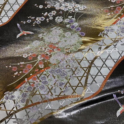 Nishijin Woven Jacquard Fabric ��� Japanese Magpie Announcing Spring Pattern Brocade Patte" wide