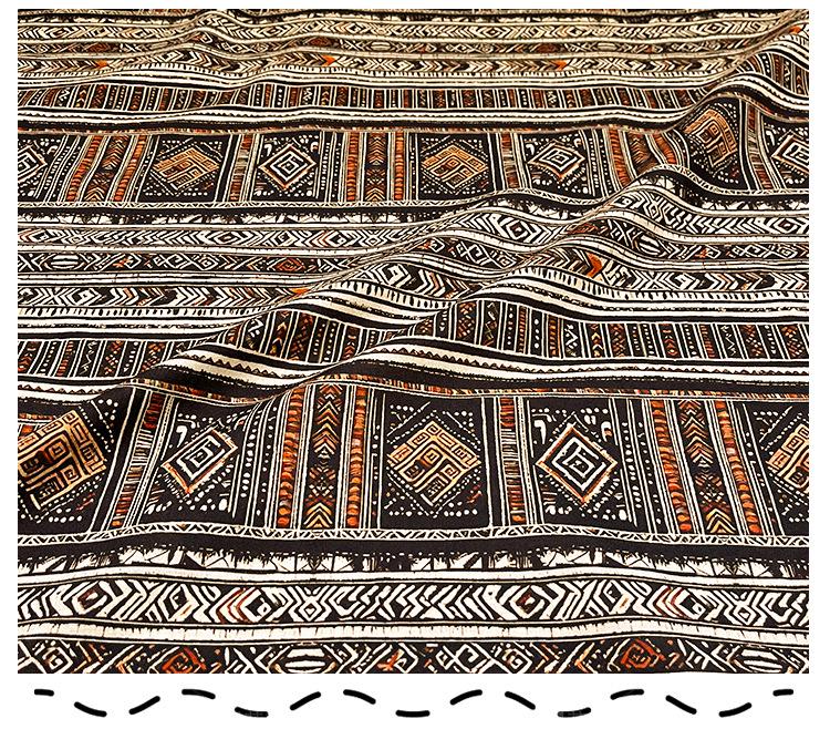 Ethnic Striped Cotton Fabric: Sewing Material (56" Wide)