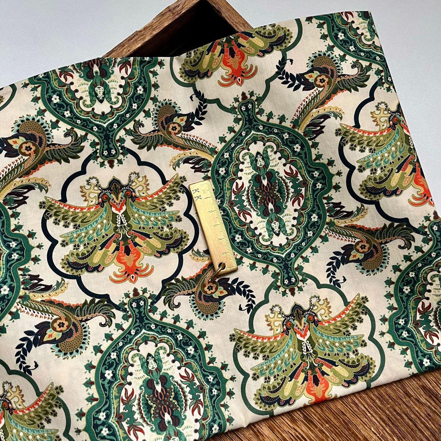 1960s Cotton Fabric: Retro Print, Upholstery, Costume, Sewing (59"W)