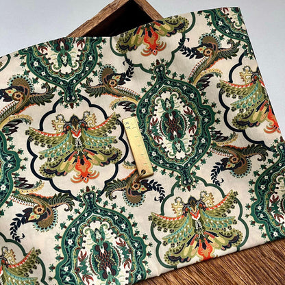 1960s Cotton Fabric: Retro Print, Upholstery, Costume, Sewing (59"W)