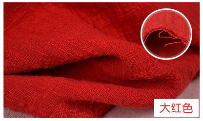 Linen Cotton Blend Fabric: Double Layer, 55" Wide, DIY Sewing