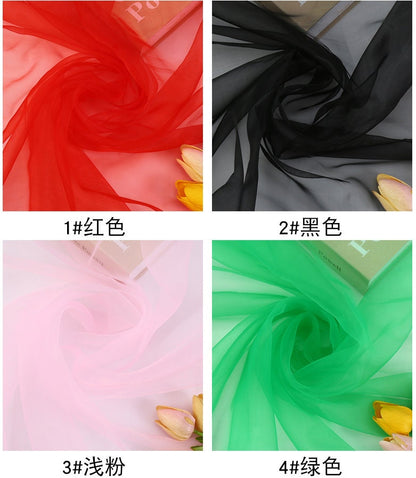 Tissu organza : tulle transparent de 150 cm de large pour robes, décorations et costumes.