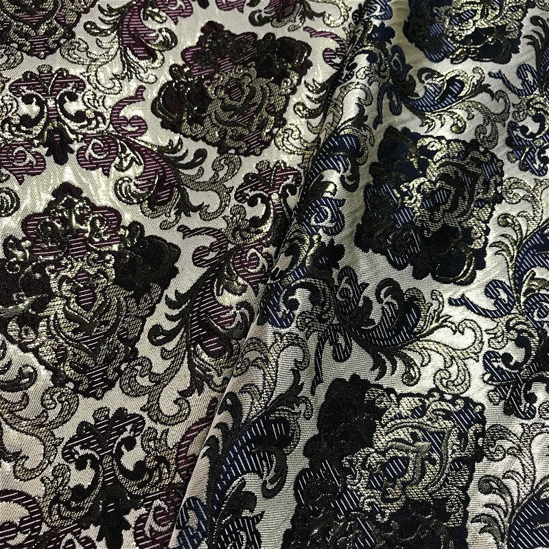 Palace Style Damask Fabric: Silk Rayon Jacquard, 57" Wide