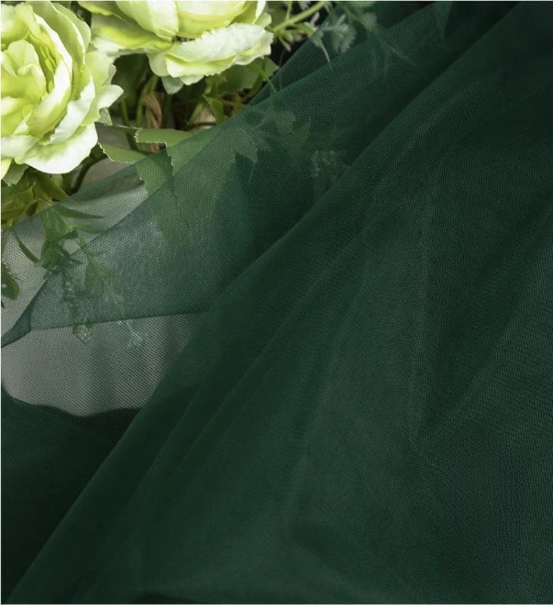 Green Sheer Gauze Mesh Fabric ��� Wedding & Party Decor, Drapi")