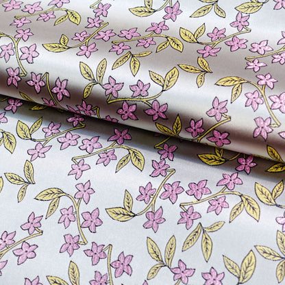 Floral Silk Brocade Fabric: Golden Bud Wedding Material, 45" Wide