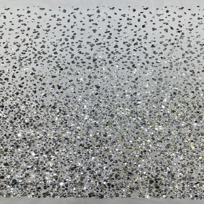 Sequin Embroidery Fabric: Beaded Designer Fabric for Prom Dress, Doll Making - 49"W