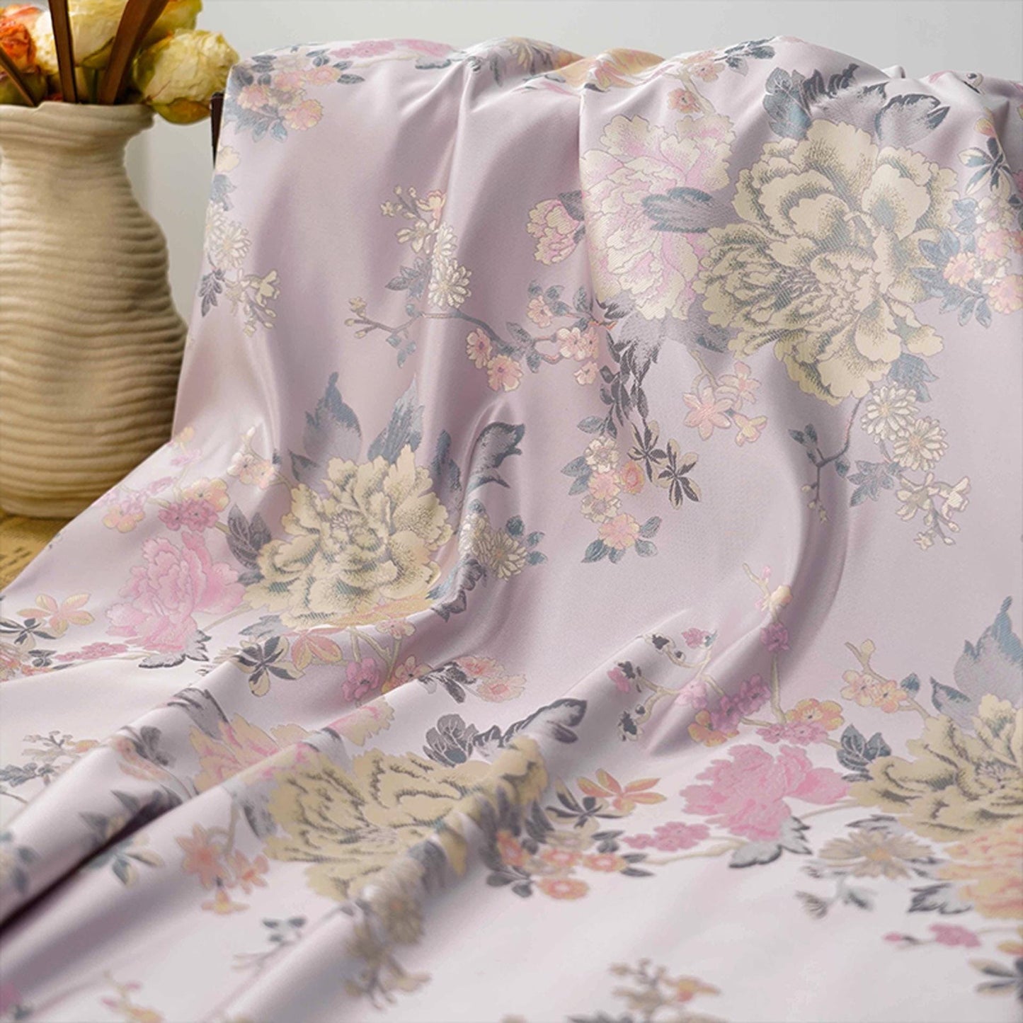 Tissu jacquard brocart oriental : Damas style palais (au mètre)