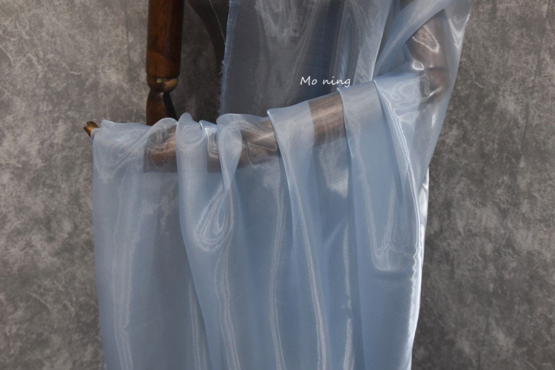 Liquid High-Gloss Organza Fabric: Reflective Fairy Mesh, 59"W
