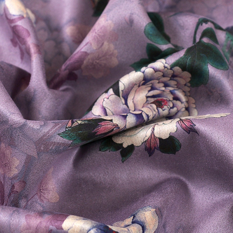 Floral Micro Faux Suede Fabric: 59" Wide, Upholstery & Apparel