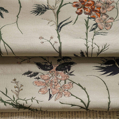Floral Brocade Jacquard Fabric: Retro Palace Style, 59" Wide