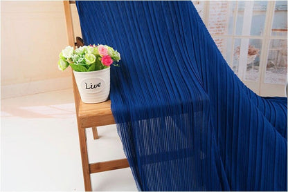 Tissu mousseline plissé : 150 cm de large, texture accordéon, drapé fluide