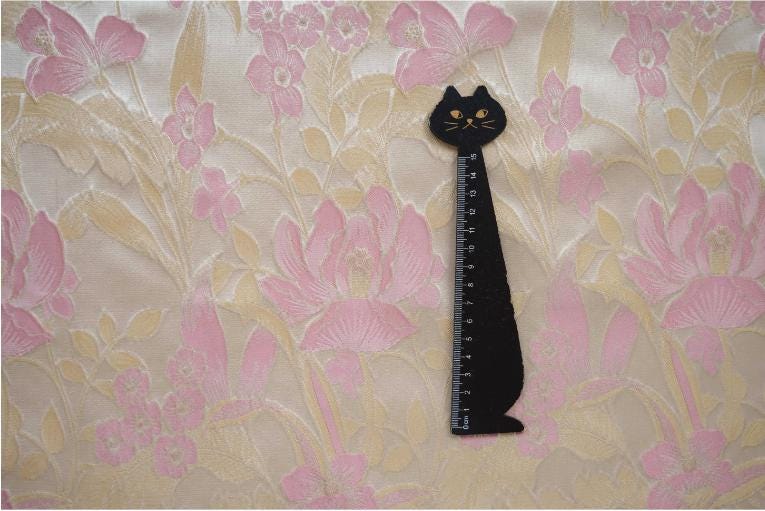 Lotus Brocade Satin Fabric: 60" Wide Chinese Style Sewing Material