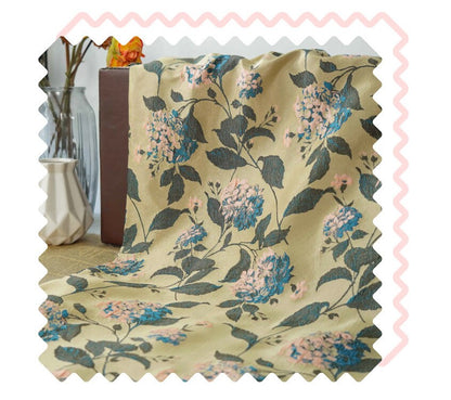 Floral Jacquard Fabric: Retro 3D Designer Material, 61" Wide