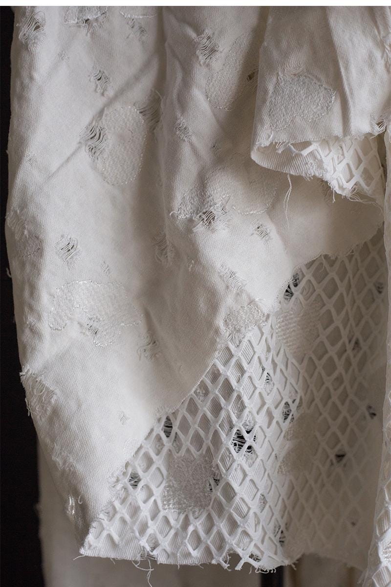 Embroidered Jacquard Denim Fabric: 3D Weave Cotton, Thick Jacket Material