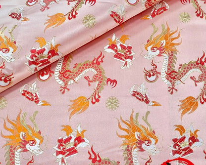 Dragon Jacquard Brocade Fabric: 59"W Rayon Polyester Upholstery