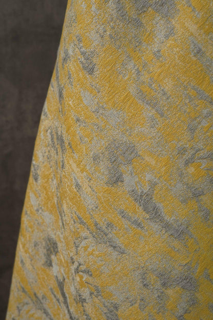 Gold Thread Jacquard Fabric: 3D Oil Painting Texture, 54" Wide