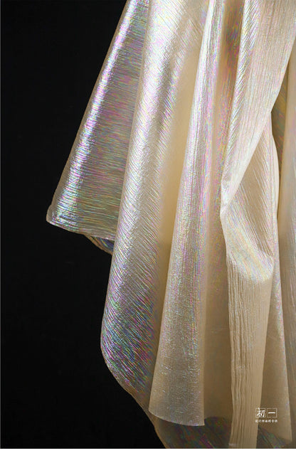 Gradient Organza Fabric: Irregular Pleats, 55" Wide - Wedding, Prom, Crafts