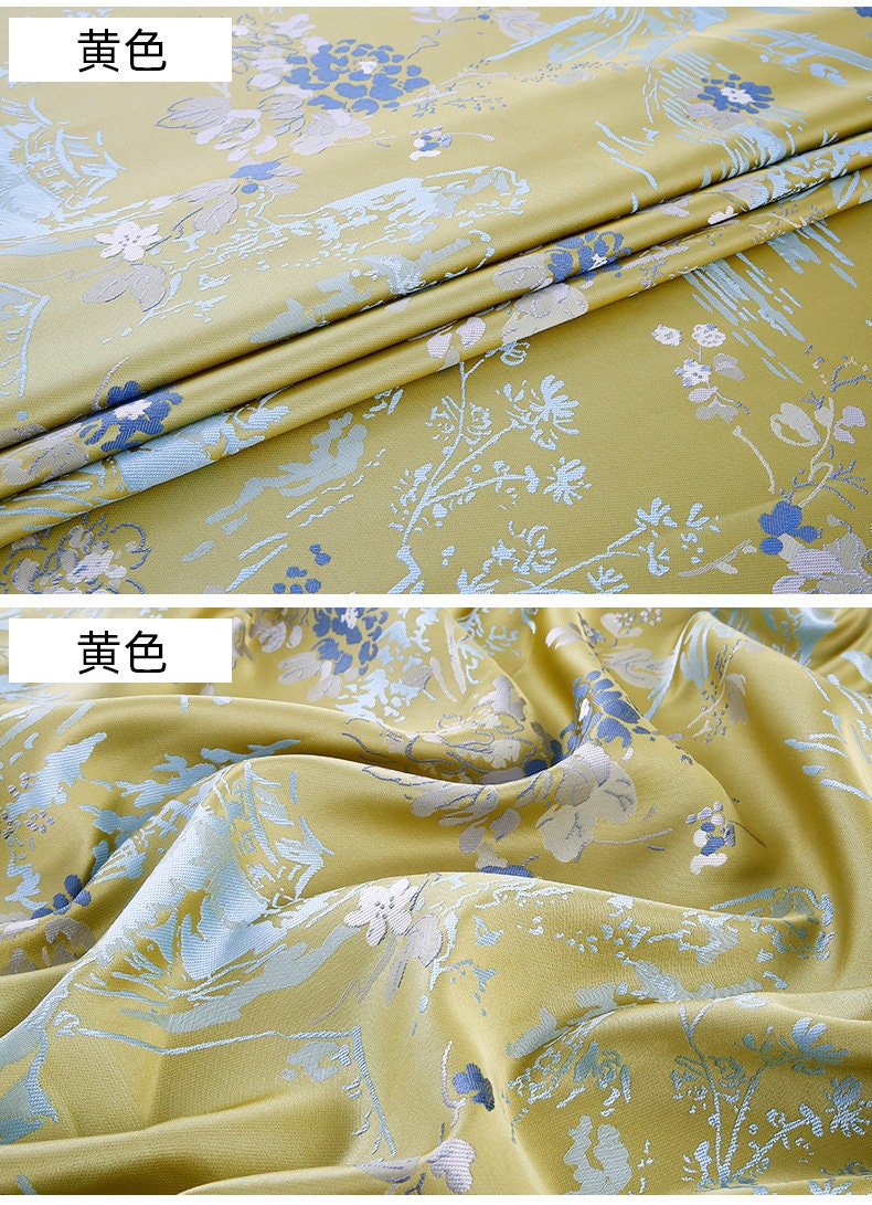 Tissu jacquard brocart oriental : Damas style palais (au mètre)