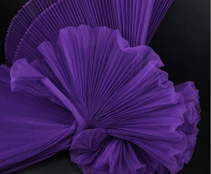 Pleated Organza Fabric: 63" Wide Stiff Designer Material