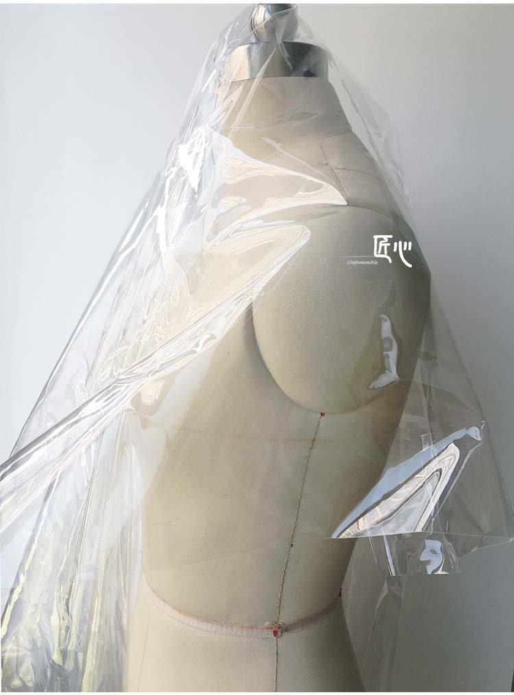 Tissu TPU transparent : matériau imperméable pour imperméable, largeur 54 pouces