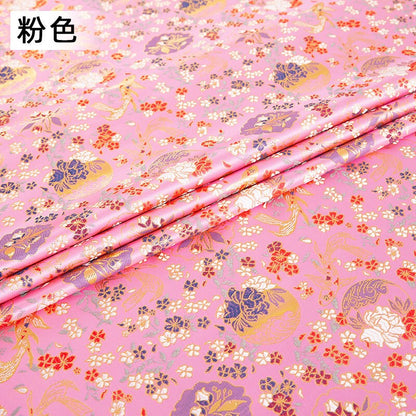 Japanese Brocade Fabric: Lucky Fish Jacquard Silk Rayon Blend (59" Width)