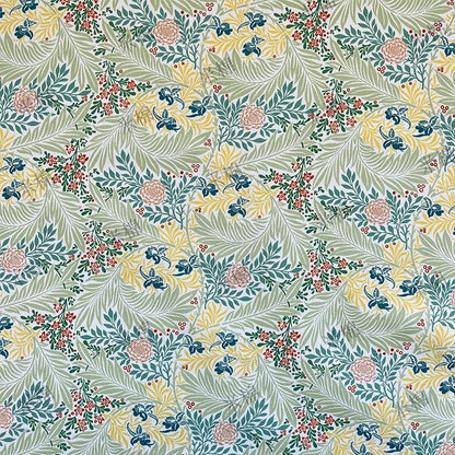 Floral Print Cotton Canvas Fabric - Sage Green (59" Wide)