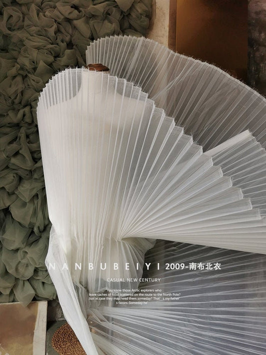 Pleated Organza Fabric: Stiff Texture, 59" Wide - Designer Crafts