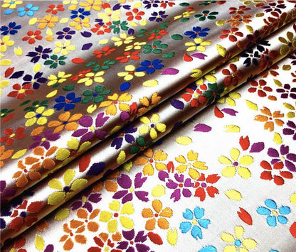Floral Silk Brocade Fabric: Upholstery & Sewing, 29.5" Wide