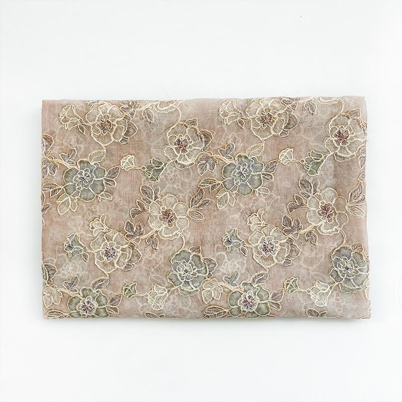 Embroidered Floral Fabric ��� Vintage Hanfu Qipao Sty" Wide