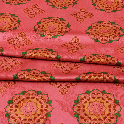 Floral Baoxiang Print Rayon Silk Fabric - 59" Wide