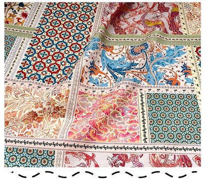 Hand Printed Cotton Sewing Fabric: Indian Quilting & Dress Material
