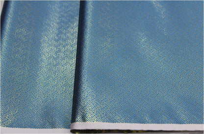 Gold & Silver Brocade Fabric: Small Squares, Costume Dress Material