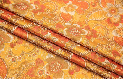 Moonflower Silk Brocade Fabric: Chinese Upholstery & Sewing - By The Meter
