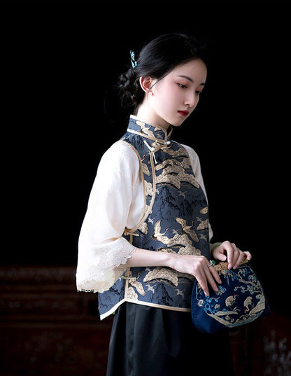 Crane Jacquard Fabric: 57"W Polyester Sewing Material