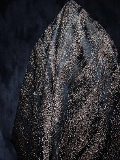 Textured Upholstery Fabric: 3D Grain, Silver Thread, Wrinkled Silk