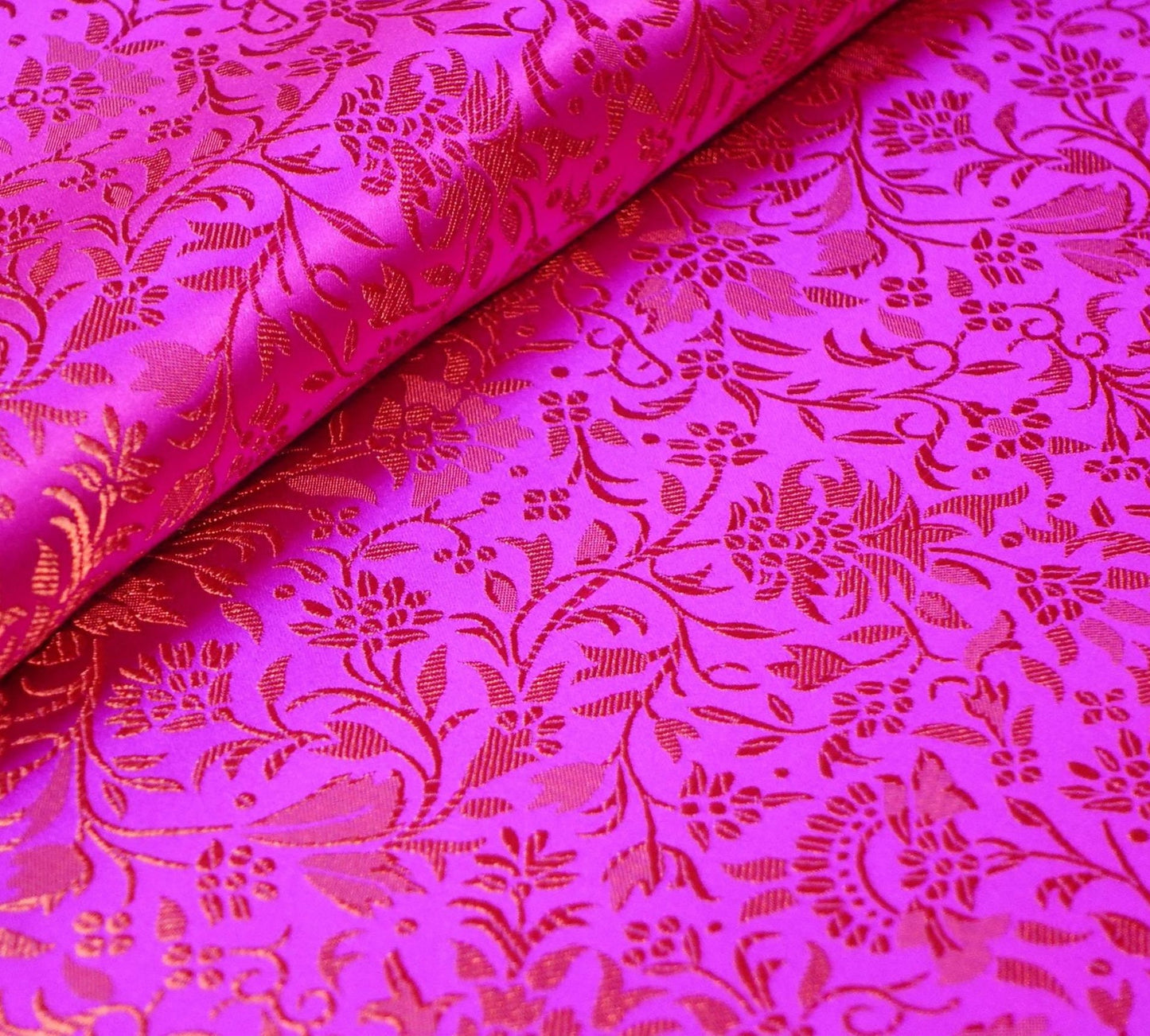 Brocart de soie à motif de fleurs de blé : largeur 114 cm, ameublement et couture – vendu au mètre