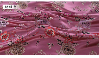 Tissu brocart jacquard à motifs floraux : Rayonne turquoise (matériau de couture)