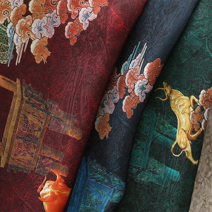 Tea Silk Satin Fabric: Antique Style Upholstery, Costume, & Drapery (59"W)