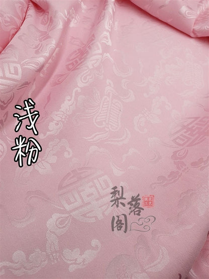 Tissu satin jacquard à motifs floraux : Matière pour costumes de cosplay chinois anciens