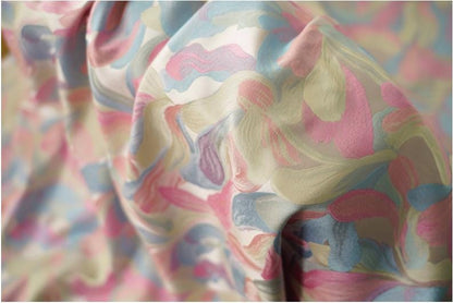 Color Matching Jacquard Fabric: 59"W Polyester Gold Thread