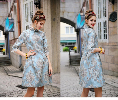 Palace Style Brocade Jacquard Fabric: 55"W Polyester Drapery, Upholstery & Costume