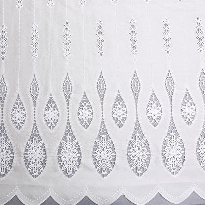 Japanese Embroidery Style Fabric: Navy Floral Polyester, 49" Wide