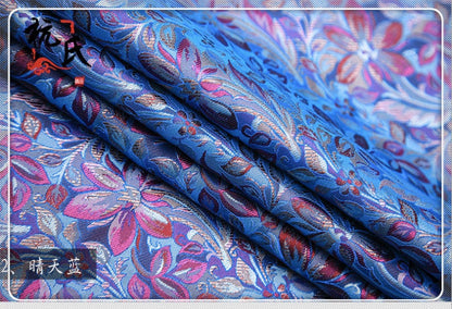 Dahlia Silk Brocade Fabric: 45" Wide, Cheongsam Upholstery Sewing Fabric