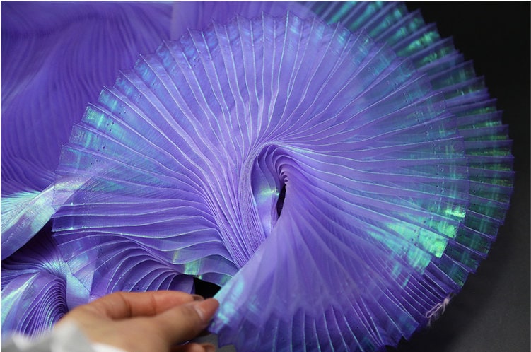 Pleated Organza Fabric: 55" Wide, Stiff Texture - Costume & Wedding Decor