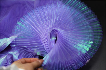 Pleated Organza Fabric: 55" Wide, Stiff Texture - Costume & Wedding Decor