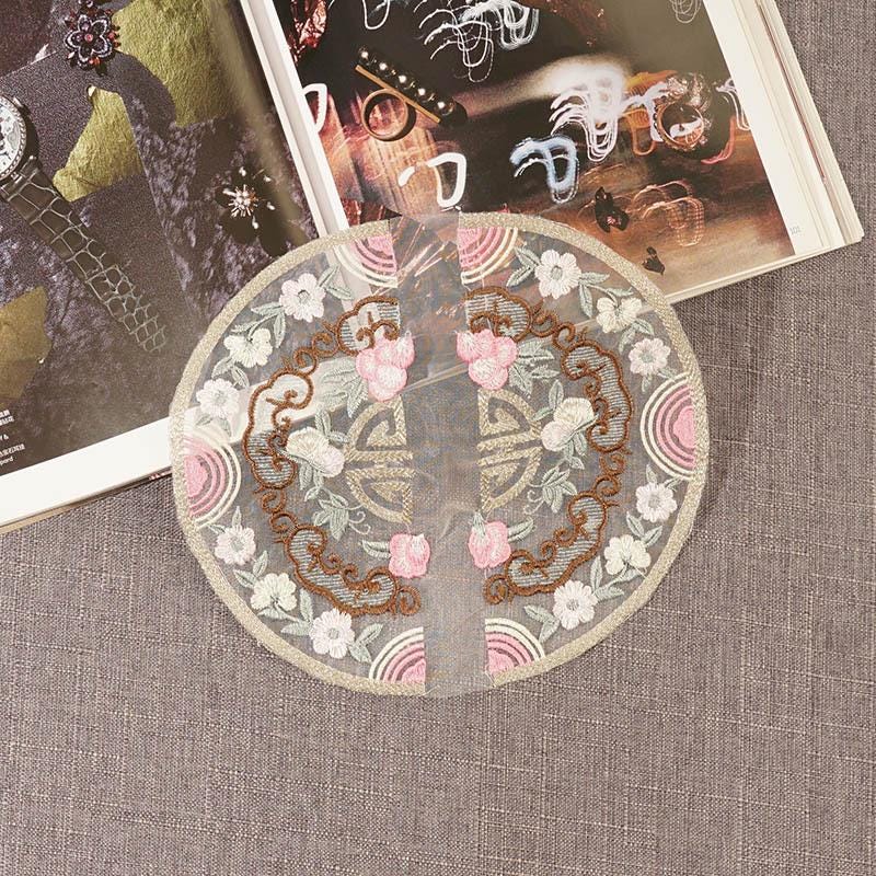 Organza Floral Embroidered Patch: Ethnic Style Clothing Decor