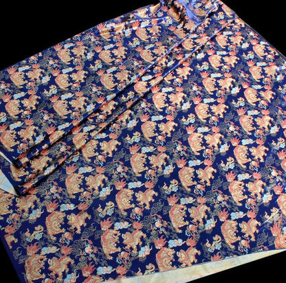 Lion Jacquard Brocade Fabric: Gold Threaded Apparel & Home Decor, 58"W