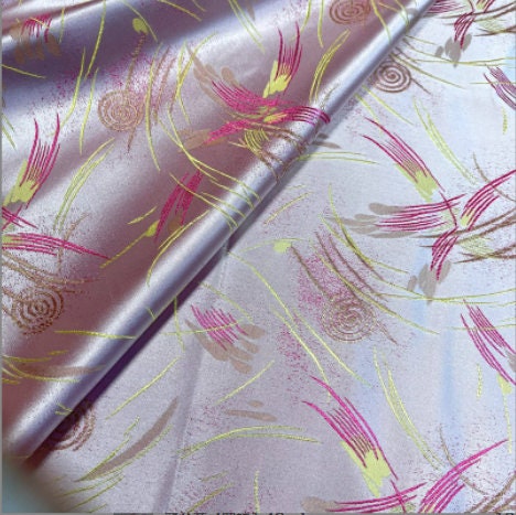 Gold Damask Brocade Fabric: 59"W Rayon Chinese Fabric