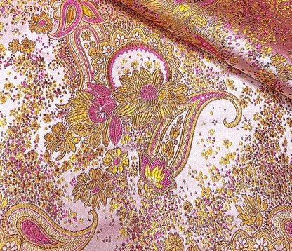 Gold Damask Brocade Fabric: 59"W Rayon Chinese Fabric
