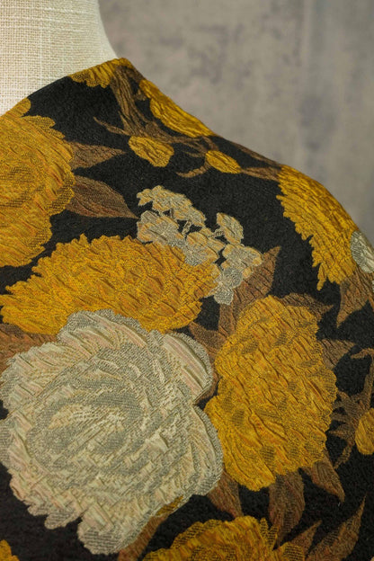 Gold Thread Embossed Jacquard Fabric: European Designer Upholstery, Quilting & Sewing